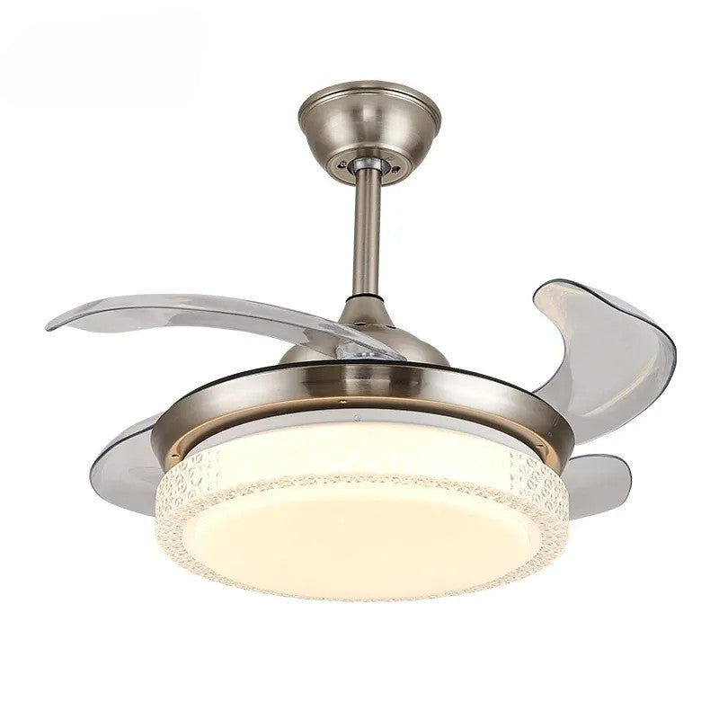 Chandelier Ceiling Fan With LED Light For Dining Rooms