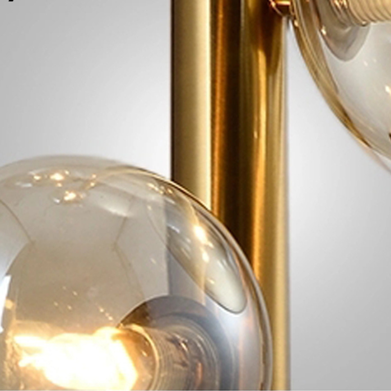 Cognac Glass Linear Bulbs Pendant Light