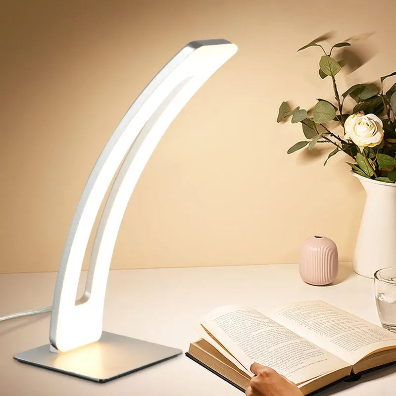 Contemporary Curved Indoor LED Table Lamp