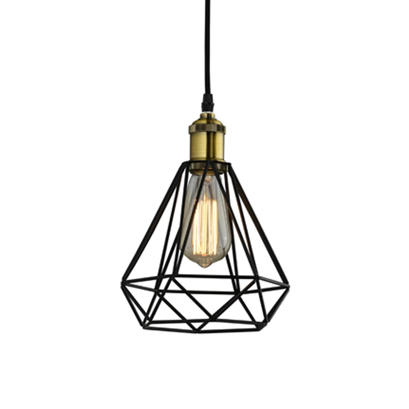 Vintage Pendant Lighting With Lamp Guard Cage