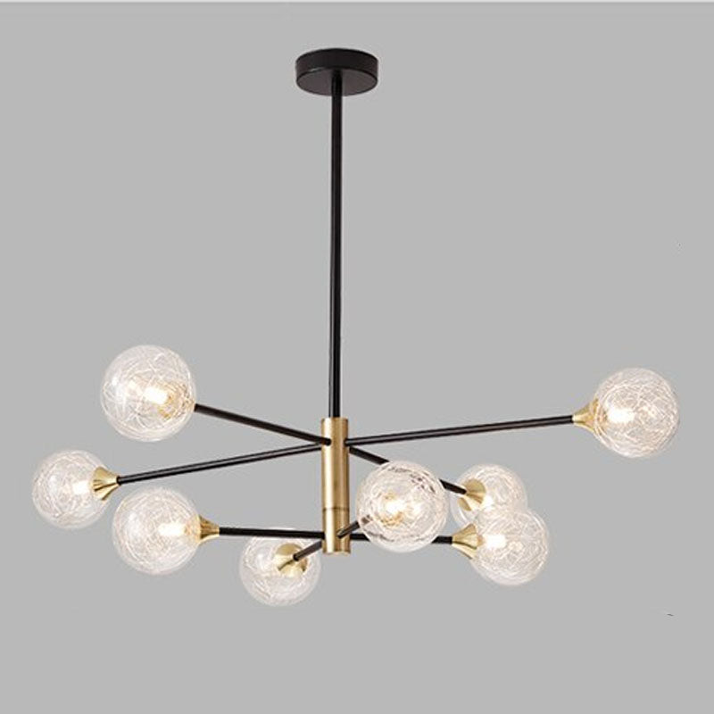 Nordic LED Glass Ball Hanging Chandelier Lamps