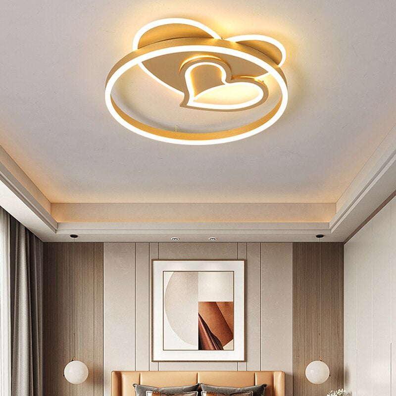 Heart-Shaped Surface Mount Nordic Ceiling Lamps Fixture
