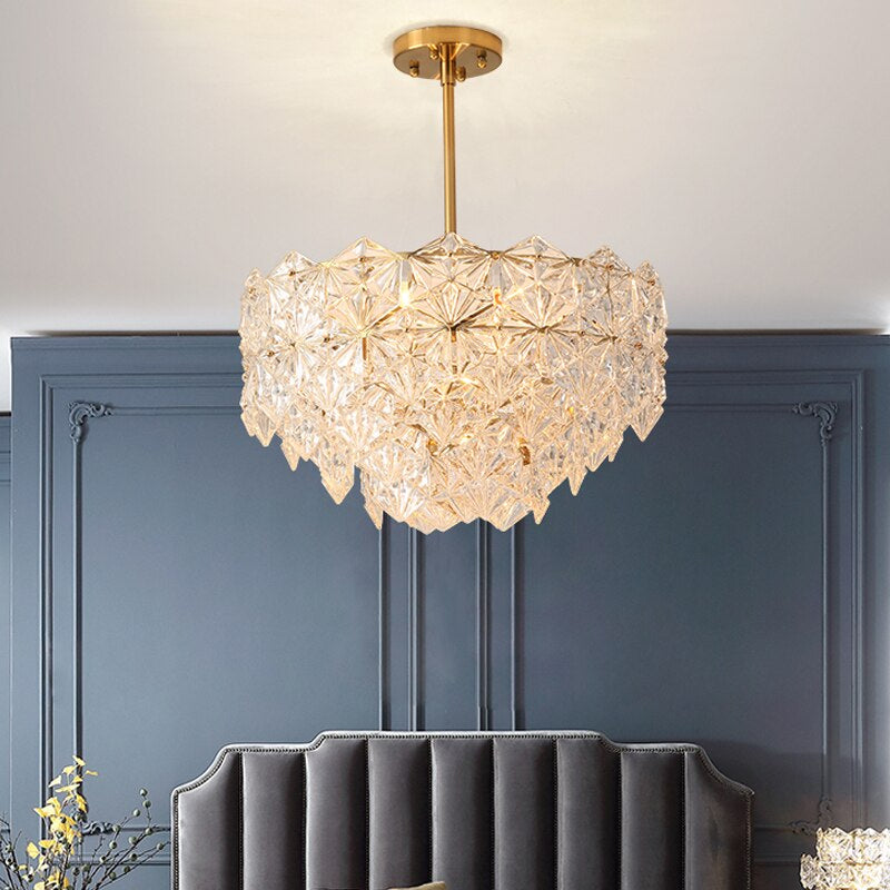 Luxury Copper Crystal Home Decor LED Chandelier
