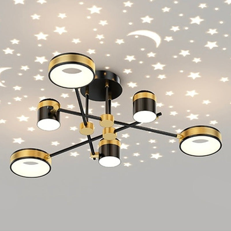 Modern LED Indoor Ceiling Chandelier Lights With Remote Dimming