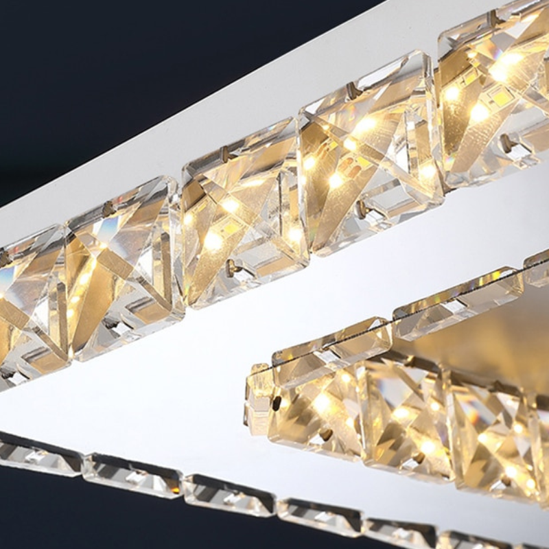 Crystal Round Rectangle Shape LED Ceiling Lights