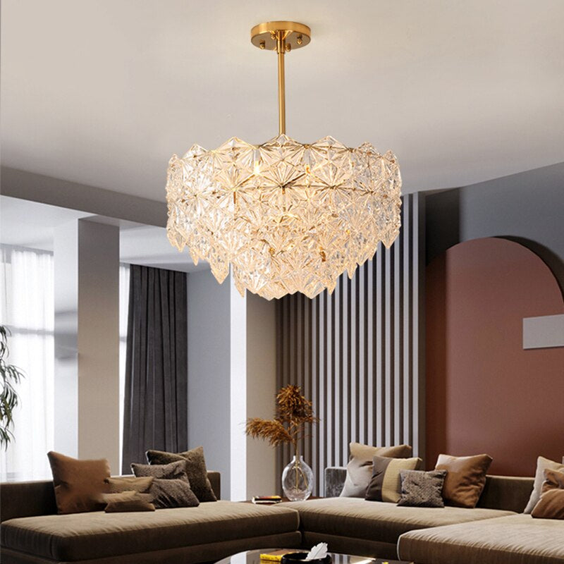 Luxury Copper Crystal Home Decor LED Chandelier