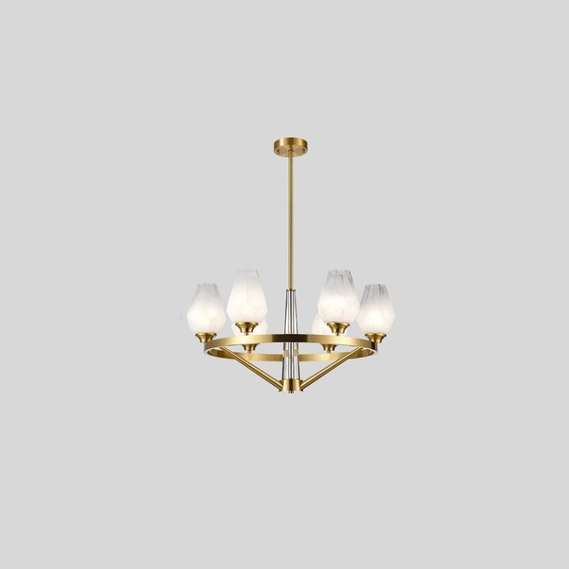 Luxury Nordic LED Frosted Glass Chandelier