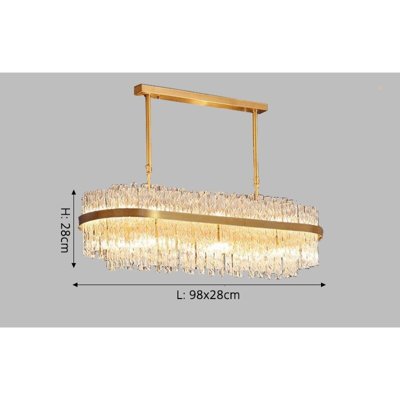Indoor Crystal Gold Hanging Chandeliers Lamp