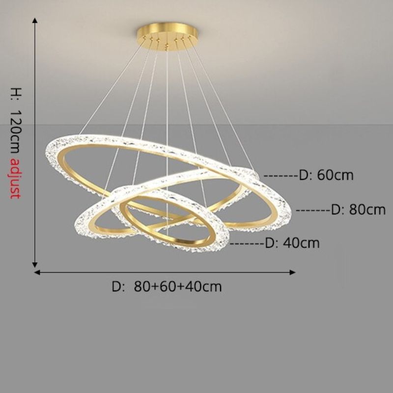 Modern Gold Ring Interior Decorative Pendant Lamps