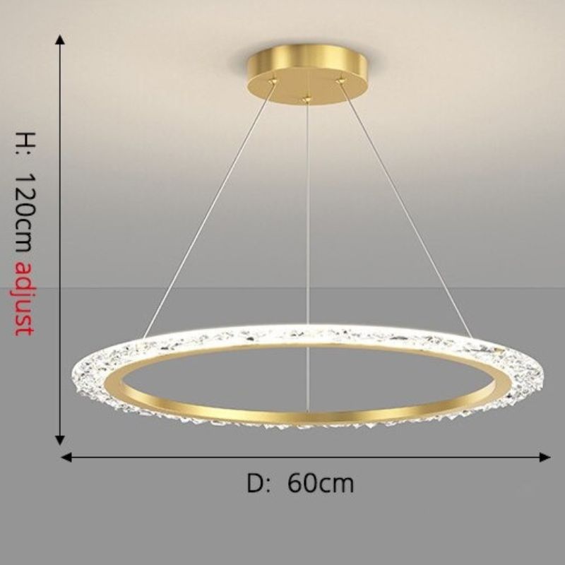 Modern Gold Ring Interior Decorative Pendant Lamps