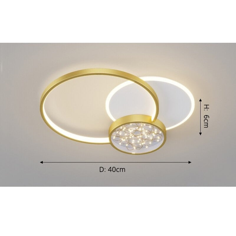 Creative Round Ring Crystal LED Ceiling Light Fixtures