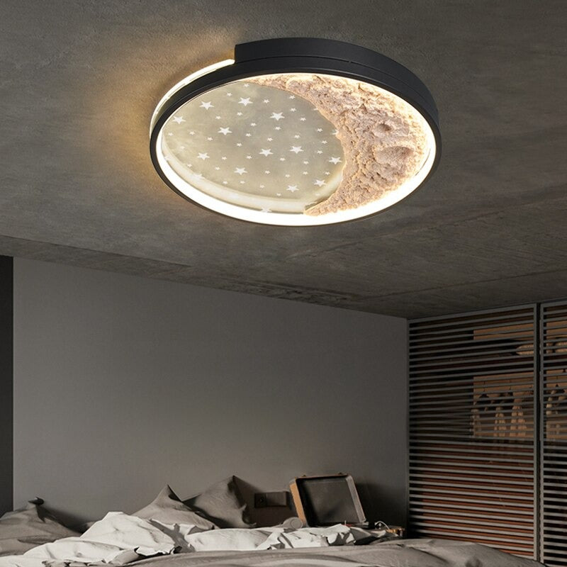 Nordic Creative Moon Star Round LED Ceiling Lamp