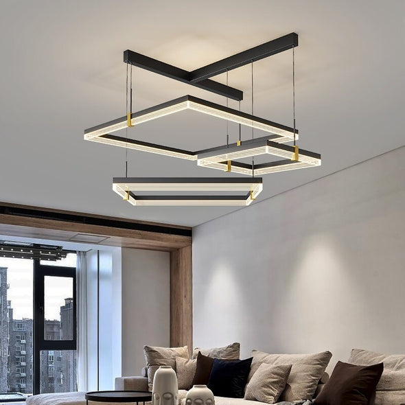 Luxury Square Hanging LED Pendant Lights