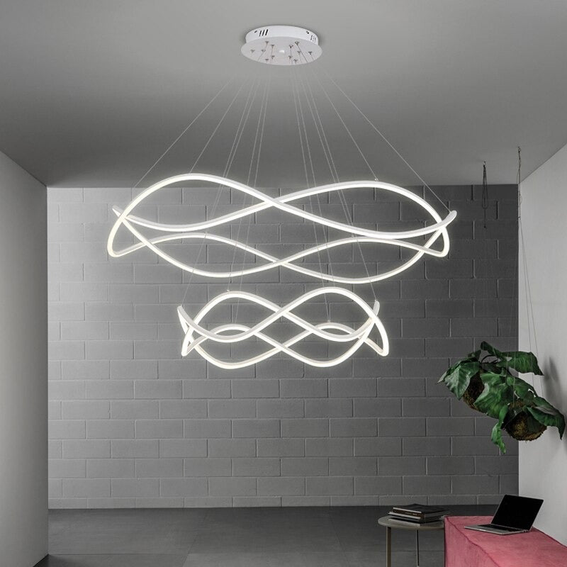 Modern Curve Ring LED Indoor Decor Pendant Light
