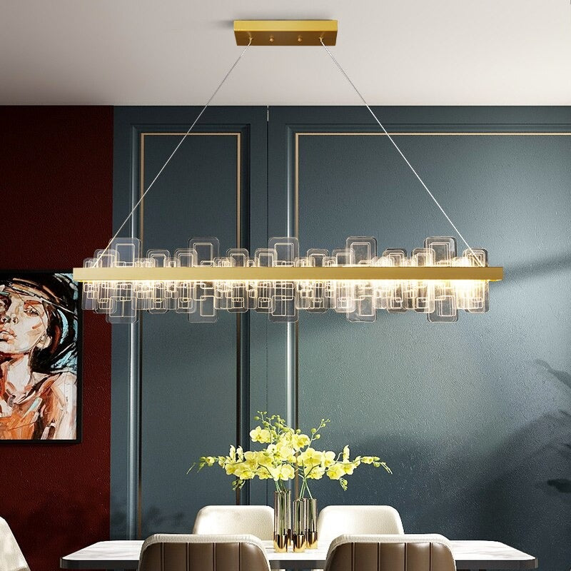Luxury Iron Acrylic LED Home Decor Chandelier