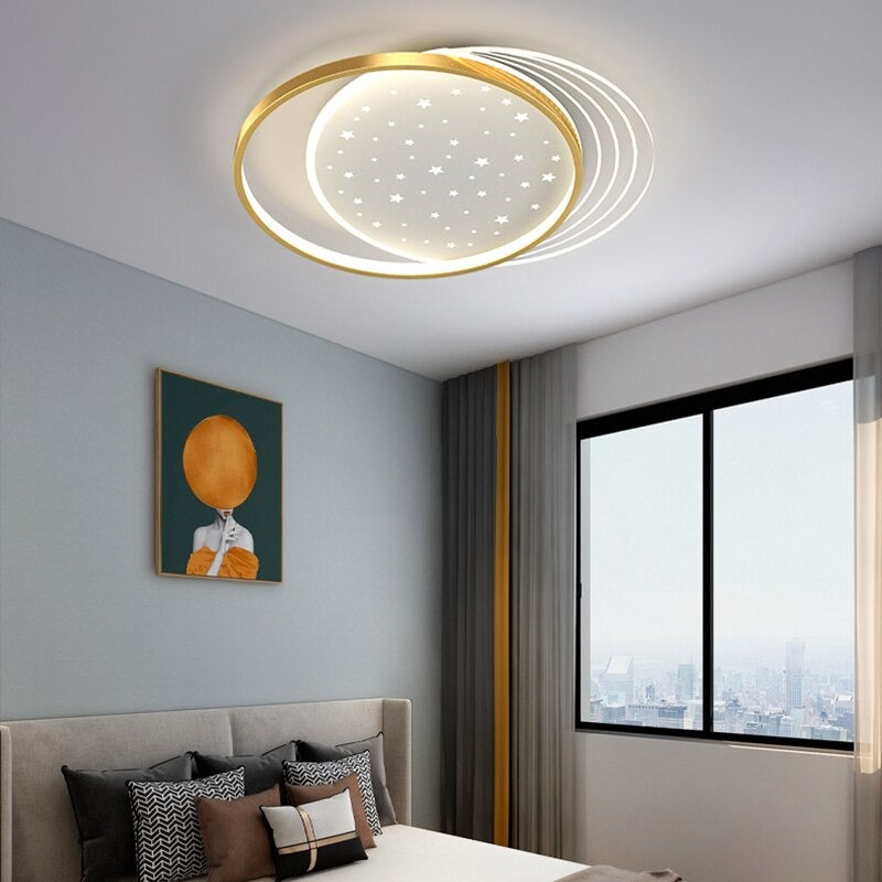 Round Square Star Decor Surface Mount LED Ceiling Light