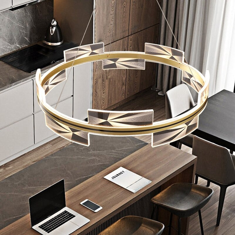 Modern Rings Circle Ceiling Hanging Chandelier