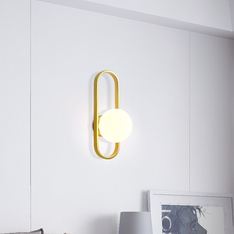 Nordic Glass Ball LED Wall Lighting Fixtures