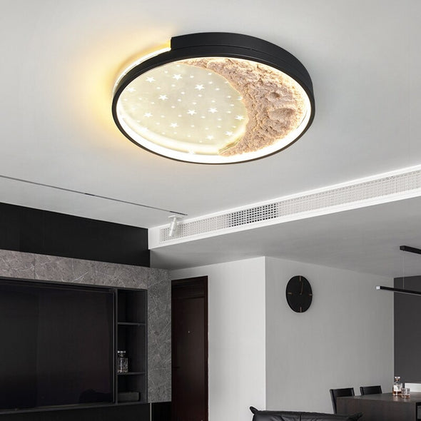 Nordic Creative Moon Star Round LED Ceiling Lamp