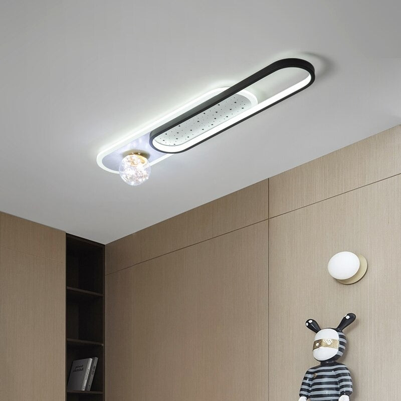 Modern Oval Long Glass LED Chandeliers