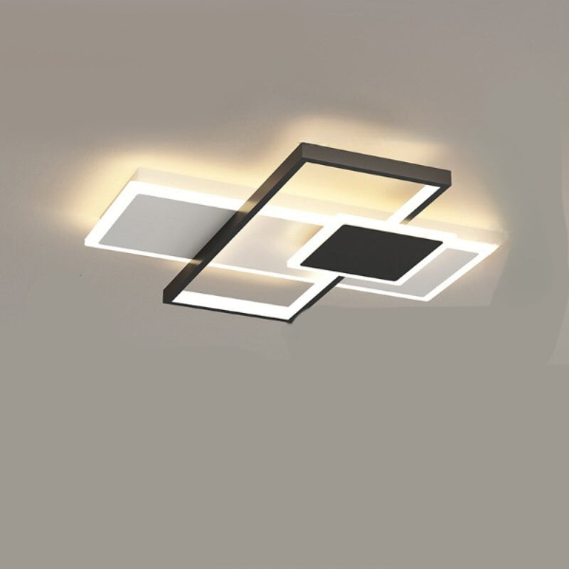 Modern Geometry Black White LED Ceiling Lights