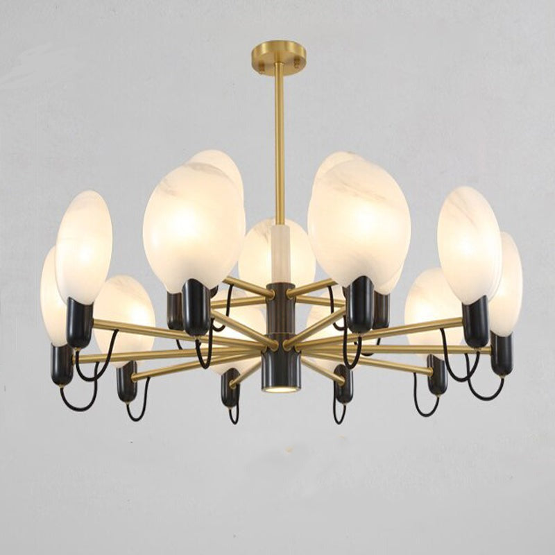 LED Frosted Glass Chandelier Lamp Fixtures