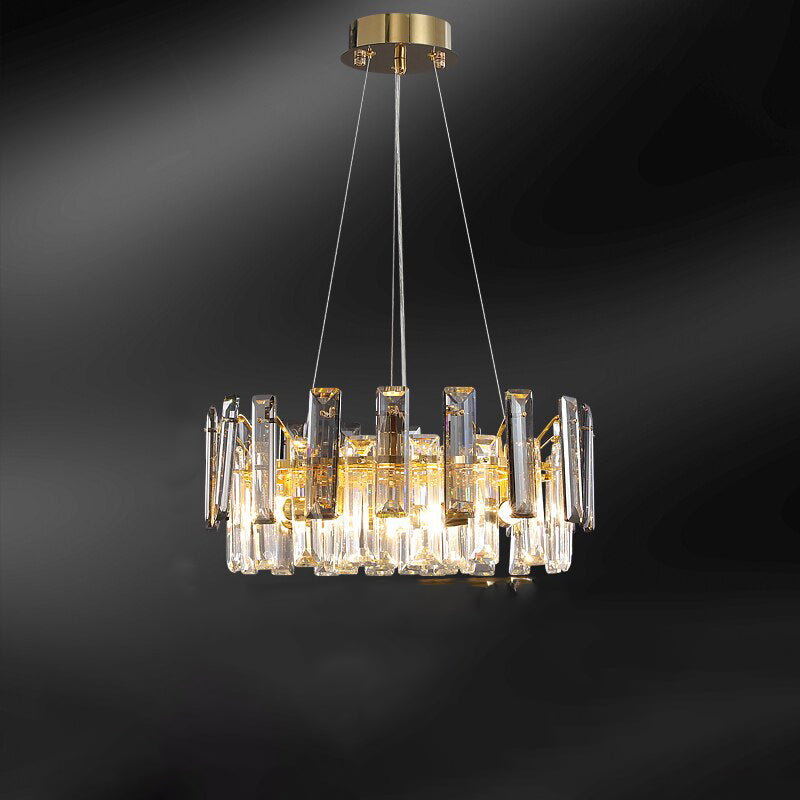 Gold Luxury Glass Crystal Chandelier Decor Light
