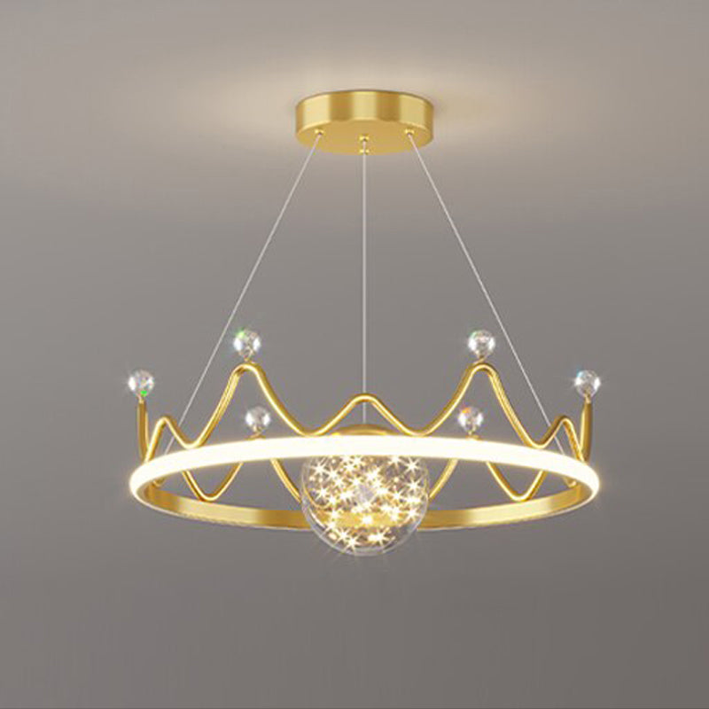 Modern LED Crown Shaped Pendant Decor Lamp