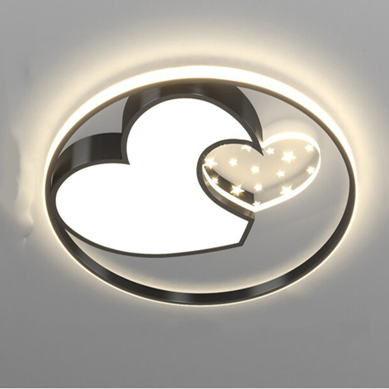 Heart-Shaped Acrylic Indoor LED Ceiling Lamp