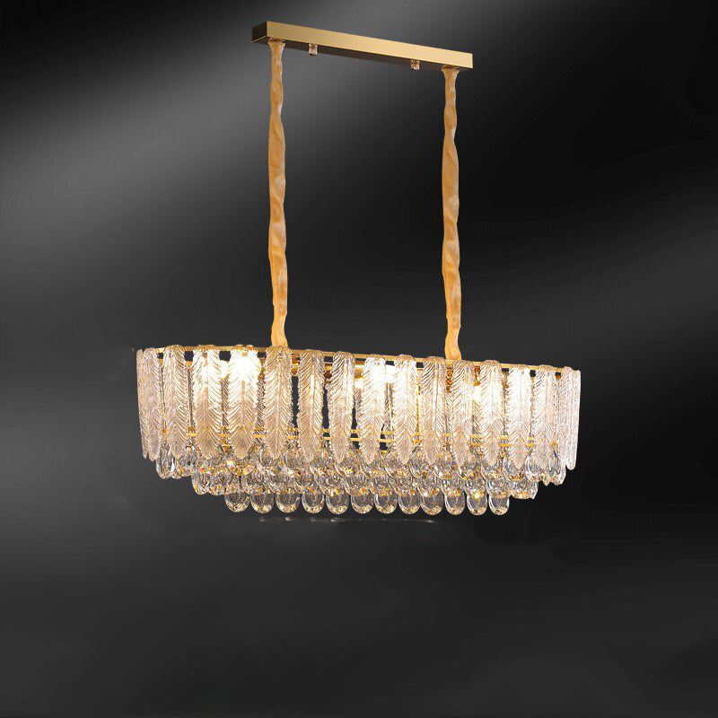 Luxury Golden Crystal Chandelier Atmosphere Decor Lamps