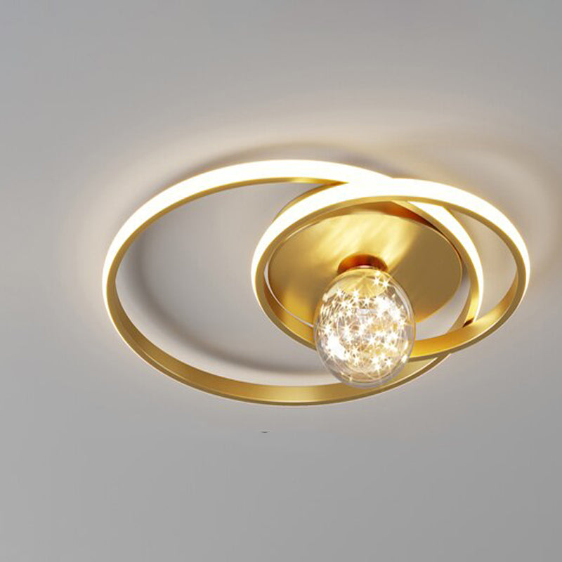 Modern LED Multi Shaped Black Gold Ceiling Light