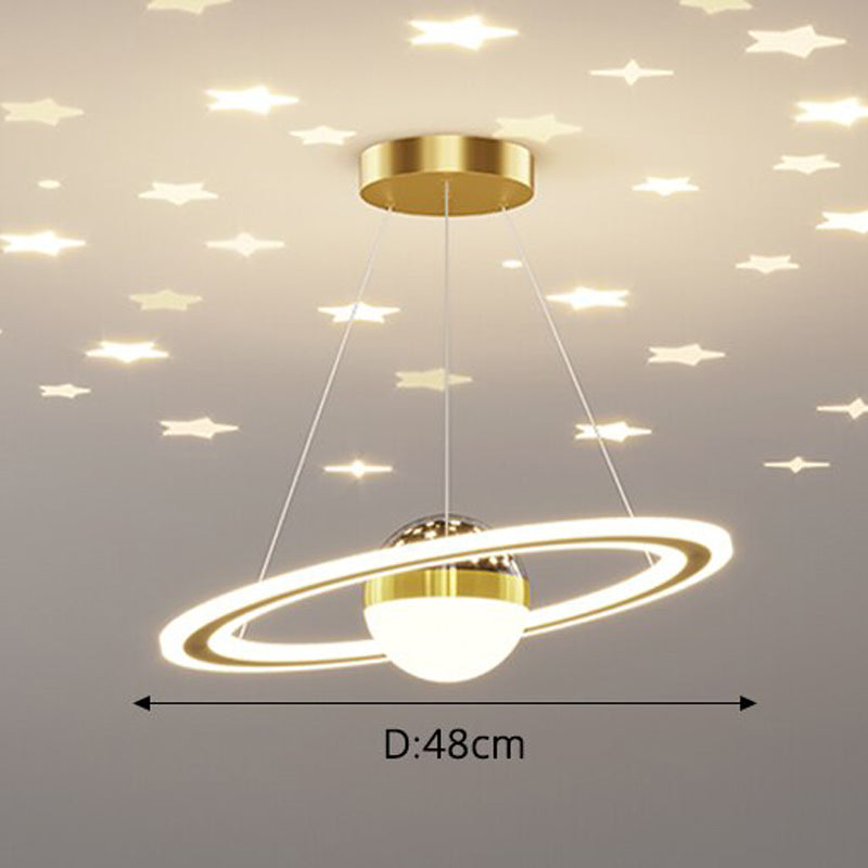 Modern LED Elliptical Shaped Pendant Decor Lamp