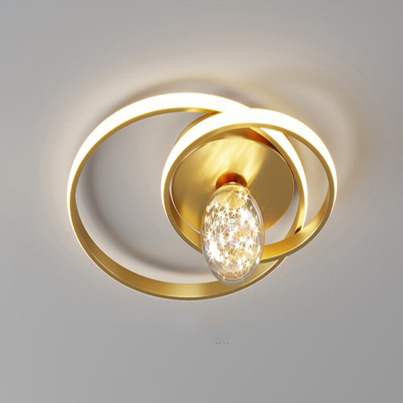 Modern LED Multi Shaped Black Gold Ceiling Light