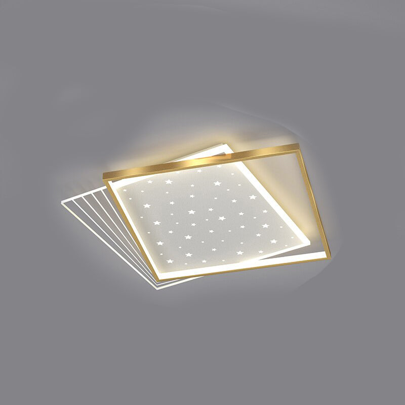 Round Square Star Decor Surface Mount LED Ceiling Light