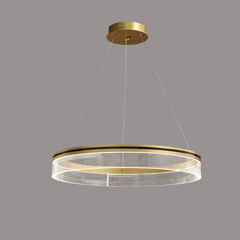 Luxury Glass Single Ring LED Chandelier