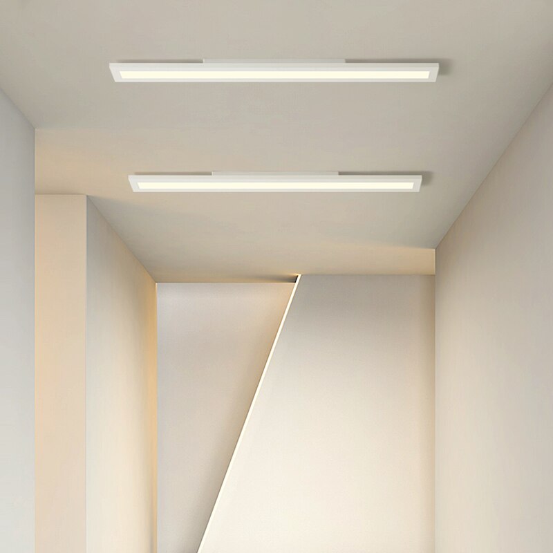 Simple Creative White Long LED Pendant Light