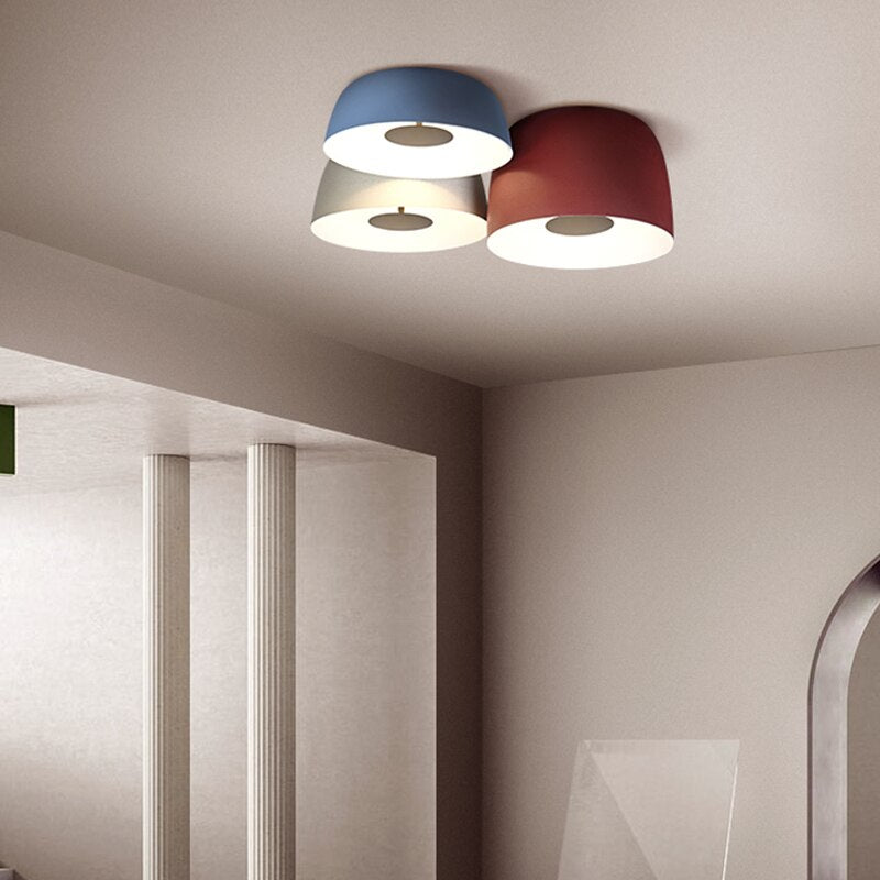 Simple Solid Color LED Ceiling Chandelier