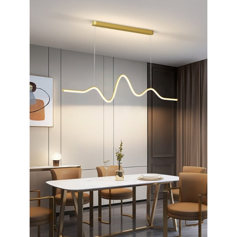 Nordic Simple LED Hanging Line Chandeliers