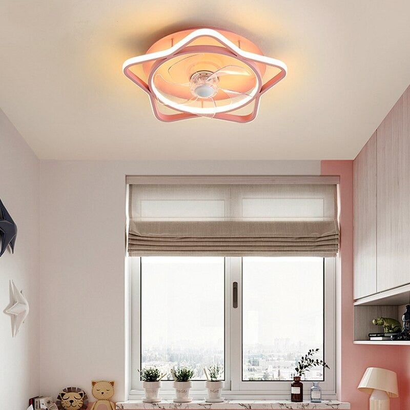 Modern LED Ceiling Lamp With Remote Control Electric Fan