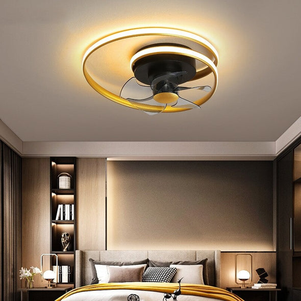 Minimalist Interior Decorative LED Ceiling Fan Light