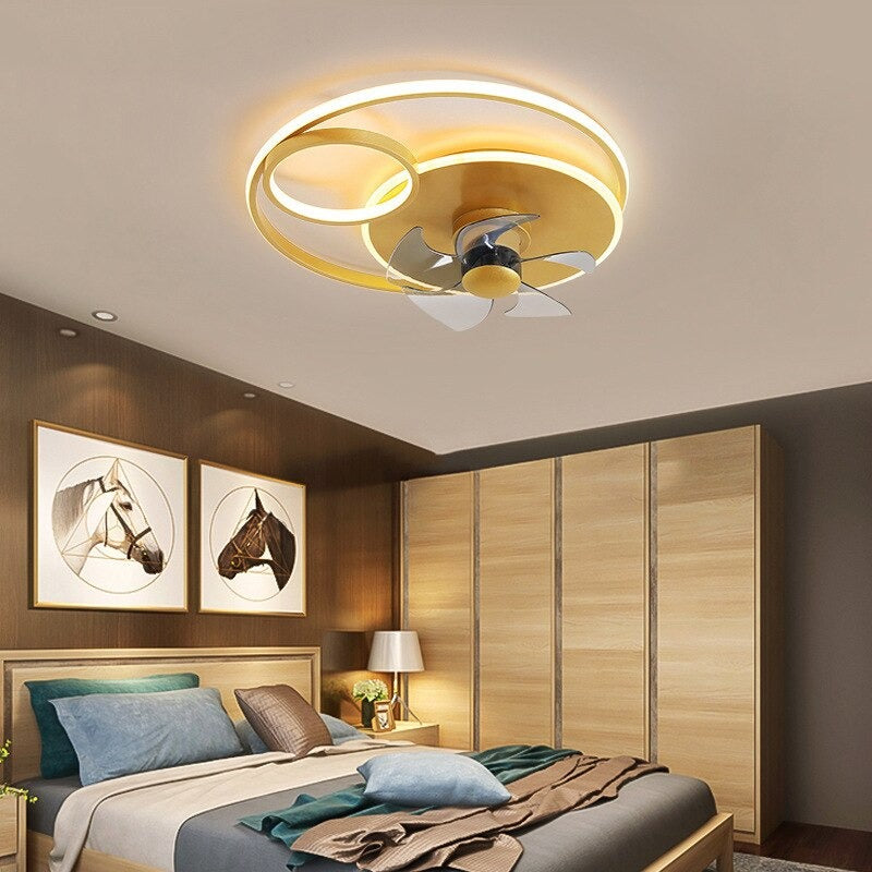 Minimalist Interior Decorative LED Ceiling Fan Light