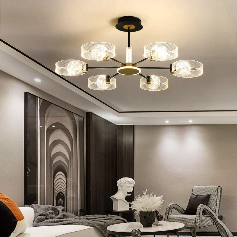 Modern LED Black Gold Chandelier Decor Lights
