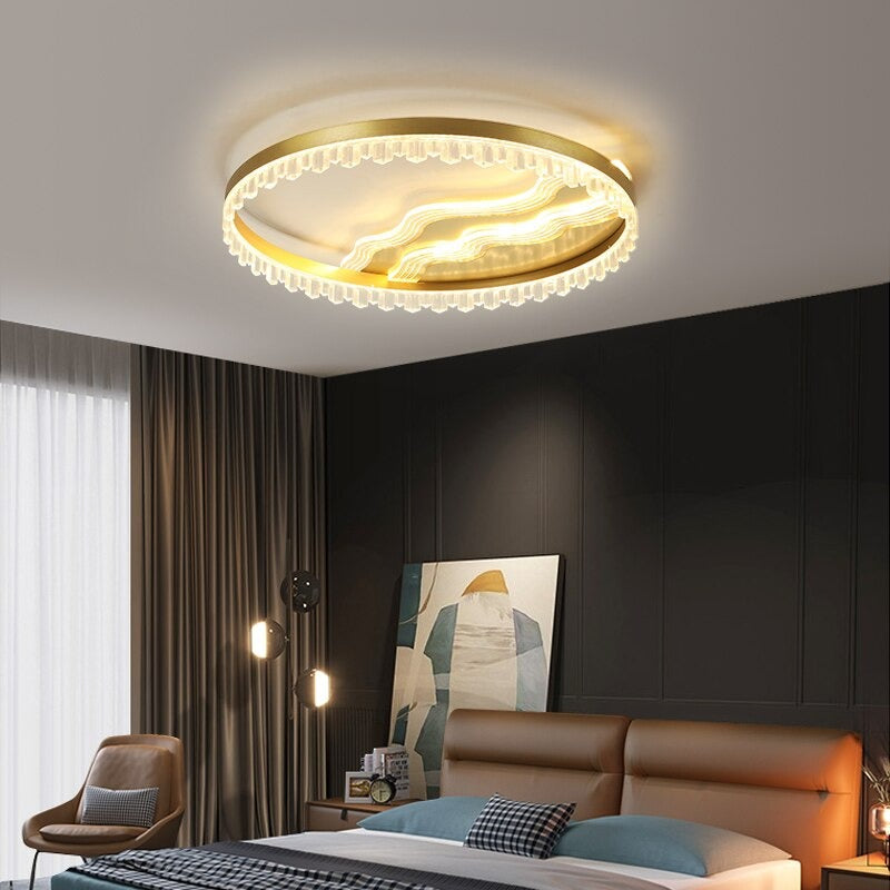 Modern Gold Ring LED Ceiling Fixture Lamps
