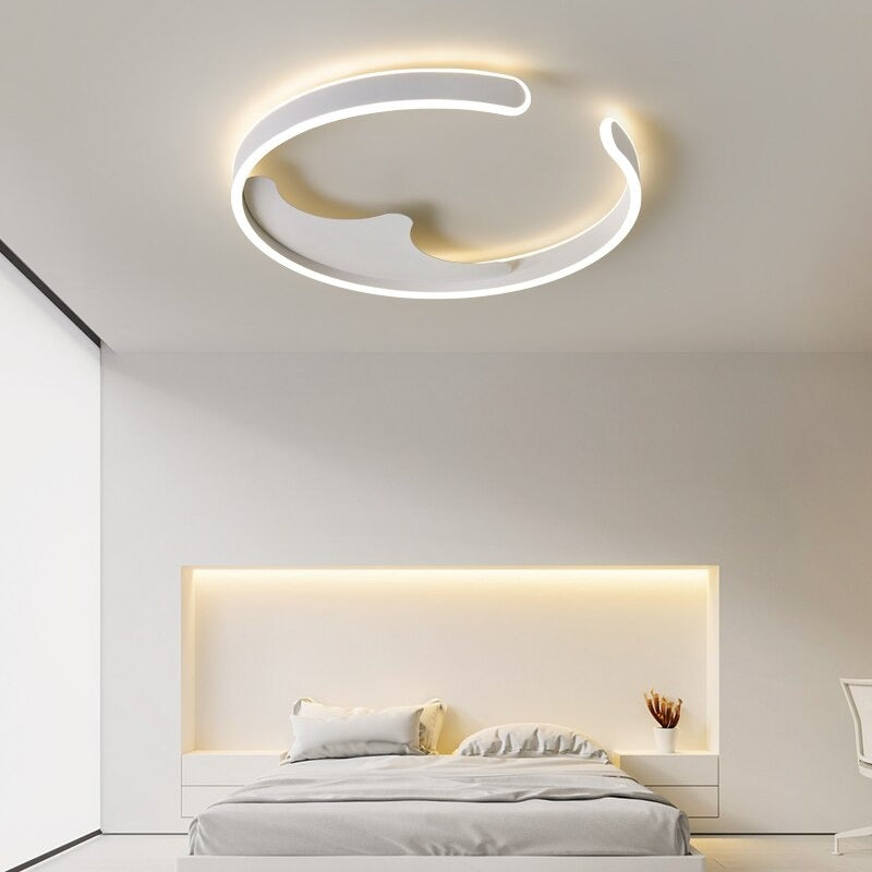 Nordic LED Ring Acrylic Ceiling Lamp With Remote