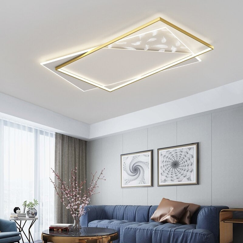 Simple Indoor LED Rectangle Ceiling Lamp