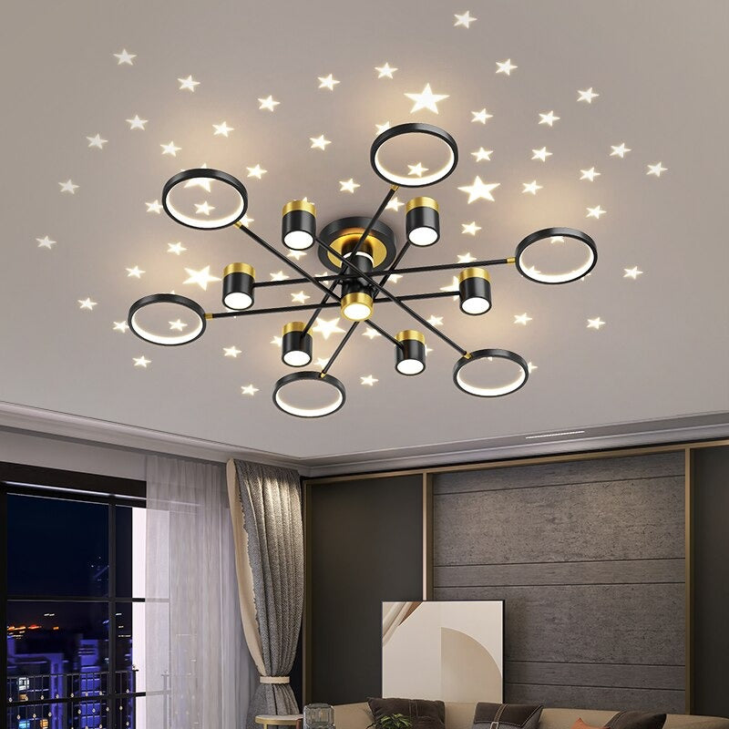 Modern LED Bar Ring Ceiling Chandelier Lamps