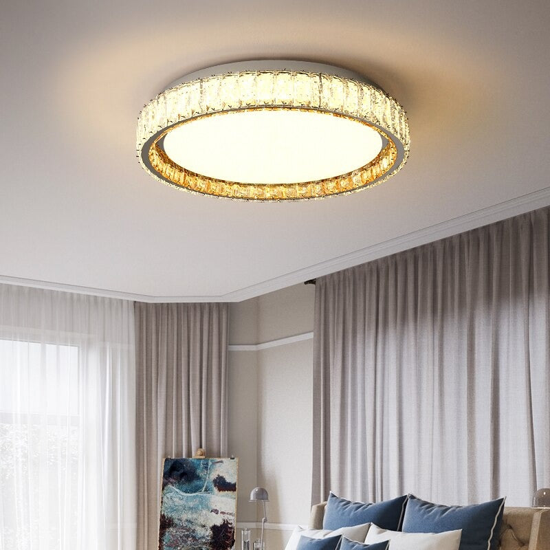 Modern LED Silver Round Ceiling Lamp