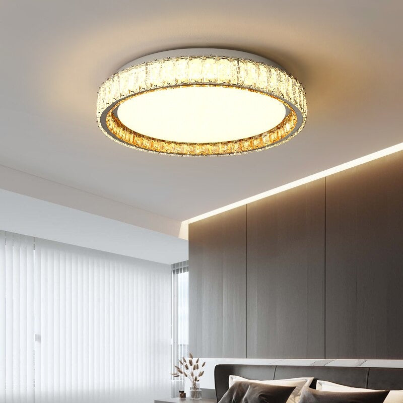 Modern LED Silver Round Ceiling Lamp