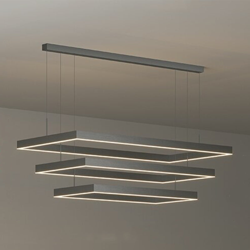 Modern LED Rectangle Pendant Lamps Fixtures