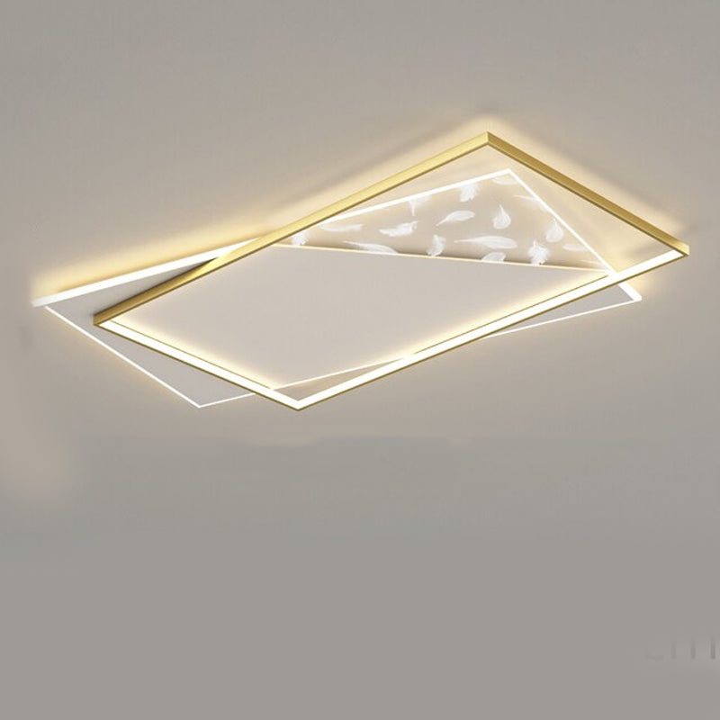 Simple Indoor LED Rectangle Ceiling Lamp